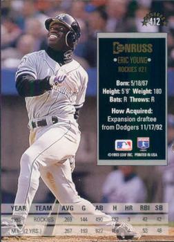 Eric Young  baseball card collectible - Main Image 2