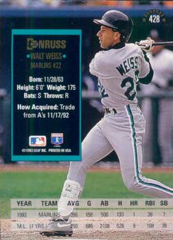 Walt Weiss  baseball card collectible - Main Image 2