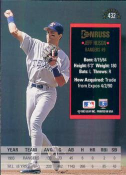 Jeff Huson  baseball card collectible - Main Image 2