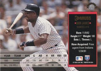 Dion James  baseball card collectible - Main Image 2