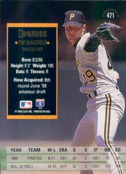 Tim Wakefield  baseball card collectible - Main Image 2