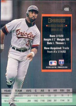 Harold Baines  baseball card collectible - Main Image 2