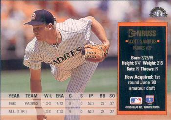 Scott Sanders  baseball card collectible - Main Image 2