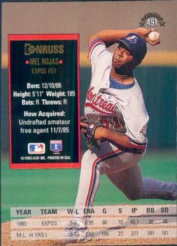 Mel Rojas  baseball card collectible - Main Image 2