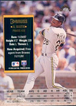 Al Martin  baseball card collectible - Main Image 2