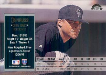 Chris Jones  baseball card collectible - Main Image 2