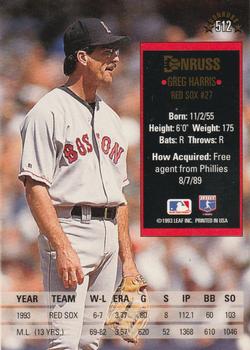 Greg Harris  baseball card collectible - Main Image 2