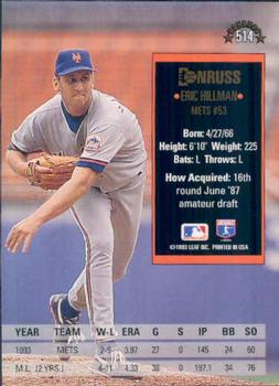 Eric Hillman  baseball card collectible - Main Image 2