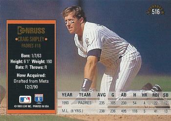 Craig Shipley  baseball card collectible - Main Image 2