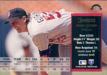 Mark Guthrie  baseball card collectible - Main Image 2