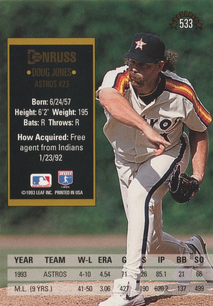 Doug Jones  baseball card collectible - Main Image 2