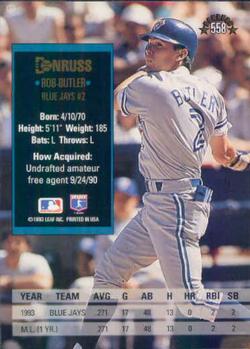 Rob Butler  baseball card collectible - Main Image 2