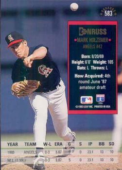 Mark Holzemer  baseball card collectible - Main Image 2