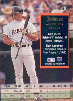 J.R. Phillips  baseball card collectible - Main Image 2