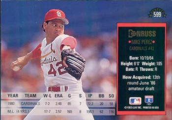 Mike Perez  baseball card collectible - Main Image 2