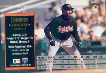 Damon Buford  baseball card collectible - Main Image 2