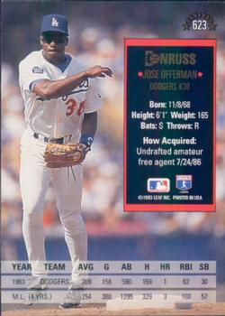 Jose Offerman  baseball card collectible - Main Image 2