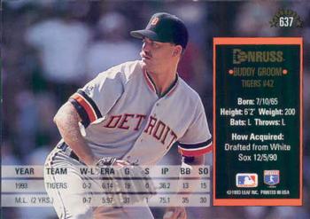 Buddy Groom  baseball card collectible - Main Image 2