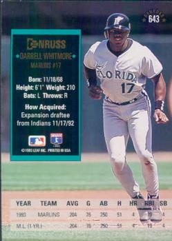 Darrell Whitmore  baseball card collectible - Main Image 2