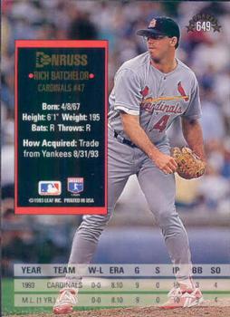 Rich Batchelor  baseball card collectible - Main Image 2