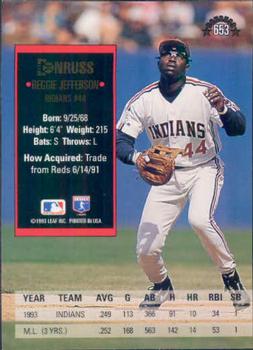 Reggie Jefferson  baseball card collectible - Main Image 2