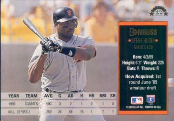 Steve Hosey  baseball card collectible - Main Image 2