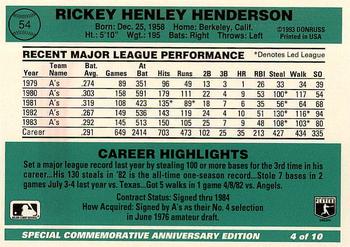Rickey Henderson  baseball card collectible - Main Image 2