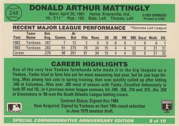 Don Mattingly  baseball card collectible - Main Image 2