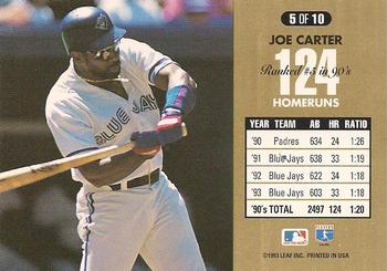 Joe Carter  baseball card collectible - Main Image 2