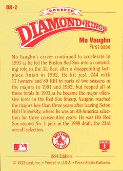 Mo Vaughn  baseball card collectible - Main Image 2