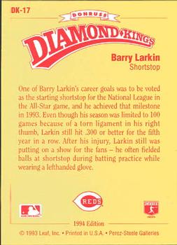 Barry Larkin  baseball card collectible - Main Image 2
