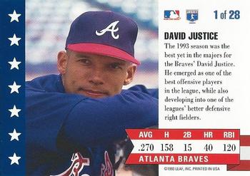 David Justice  baseball card collectible - Main Image 2