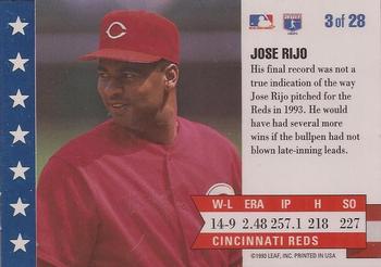 Jose Rijo  baseball card collectible - Main Image 2