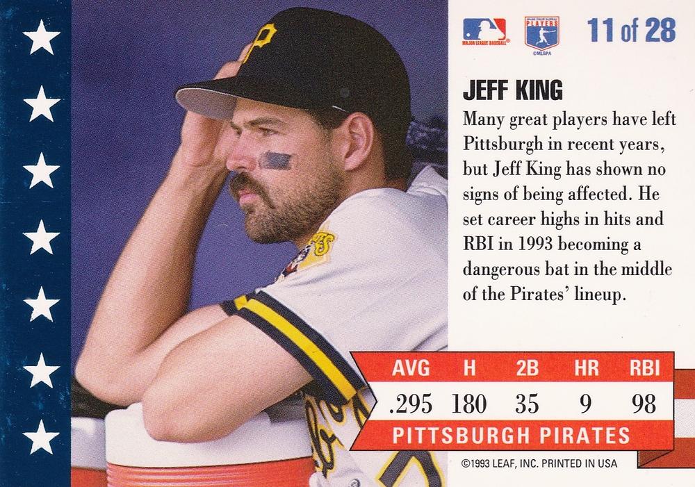 Jeff King  baseball card collectible - Main Image 2