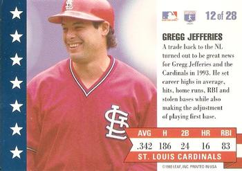 Gregg Jefferies  baseball card collectible - Main Image 2