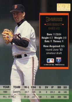 John Burkett  baseball card collectible - Main Image 2