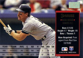 Wade Boggs  baseball card collectible - Main Image 2