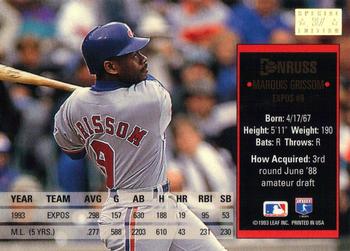 Marquis Grissom  baseball card collectible - Main Image 2
