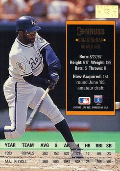 Brian McRae  baseball card collectible - Main Image 2