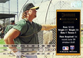 Mark McGwire  baseball card collectible - Main Image 2