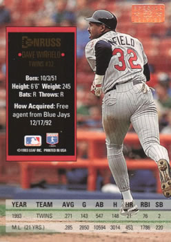 Dave Winfield  baseball card collectible - Main Image 2