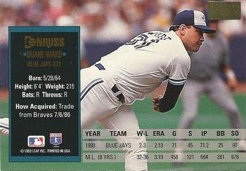 Duane Ward  baseball card collectible - Main Image 2