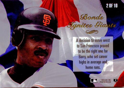 Barry Bonds  baseball card collectible - Main Image 2