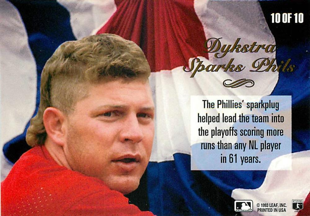 Lenny Dykstra  baseball card collectible - Main Image 2