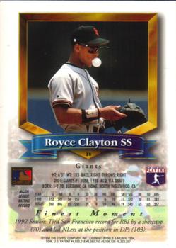Royce Clayton  baseball card collectible - Main Image 2