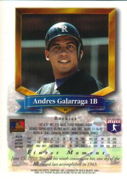 Andres Galarraga  baseball card collectible - Main Image 2