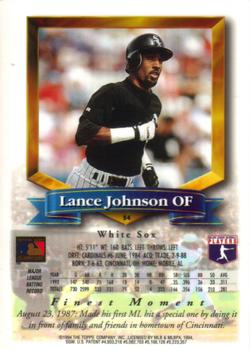 Lance Johnson  baseball card collectible - Main Image 2