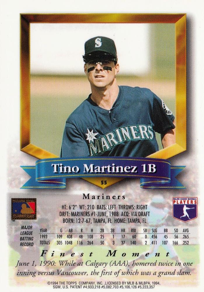 Tino Martinez  baseball card collectible - Main Image 2