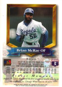 Brian McRae  baseball card collectible - Main Image 2