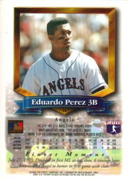 Eduardo Perez  baseball card collectible - Main Image 2